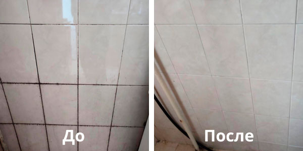 Удаление плесени в ванной комнате